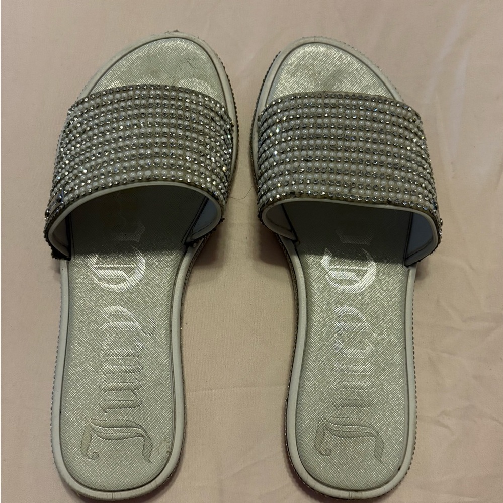 Juicy Couture Silver Embellished Women's Sandals